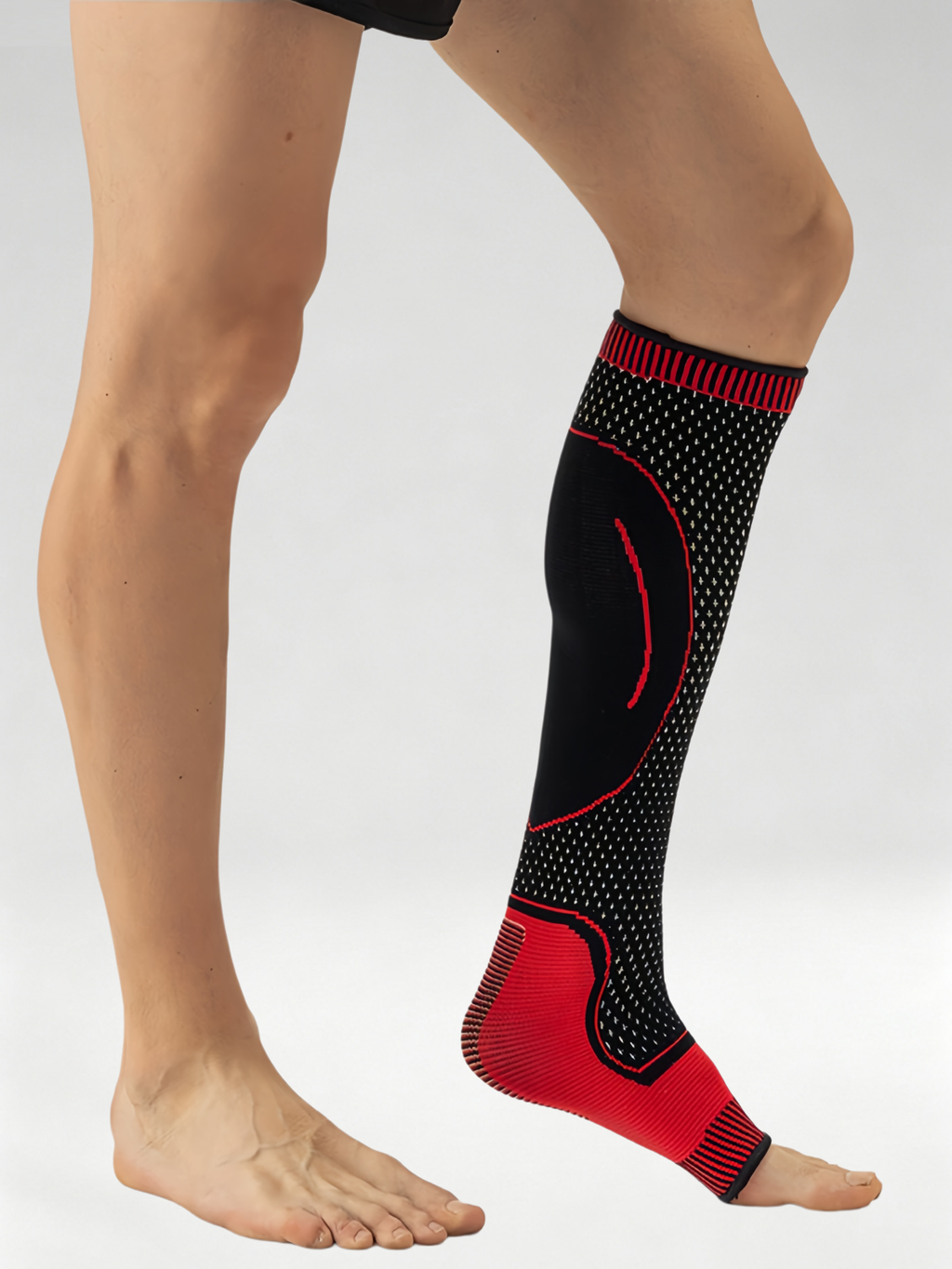 Flexvibe Knitted Calf Compression Sleeves, Anti‑Slip Silicone Sports Supports for Basketball Hiking Soccer