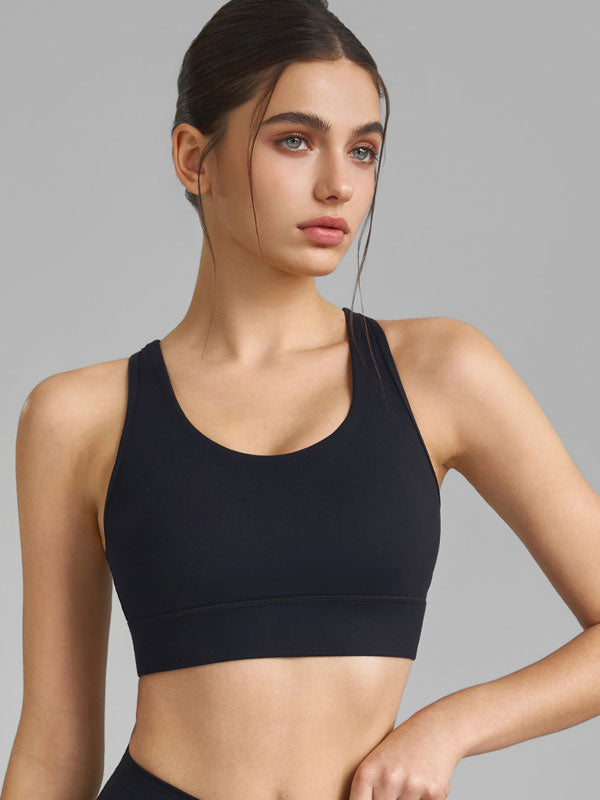 Flexvibe Shockproof High Support Mesh Panel Sports Bra - Removable Pads Breathable S-3XL