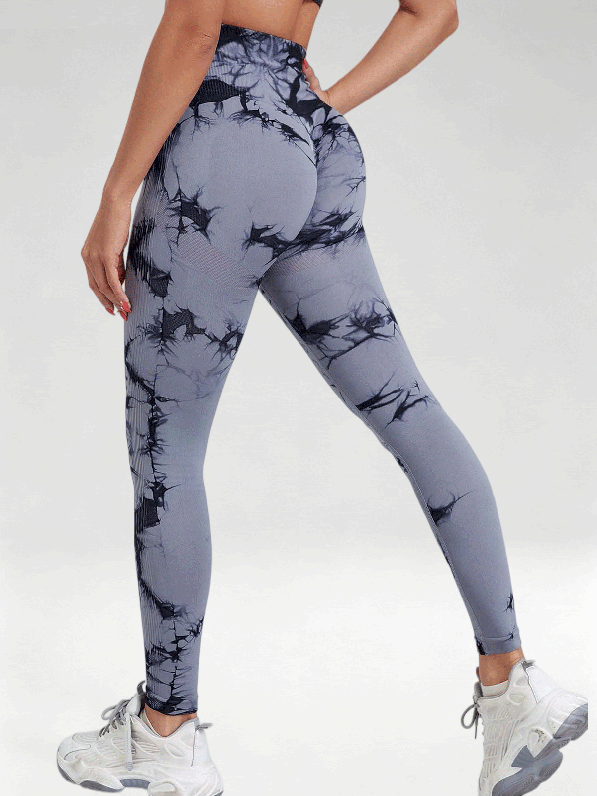 Flexvibe Tie Dye High Waist Leggings, Butt Lifting Quick Dry 9/8 Workout Pants for Women