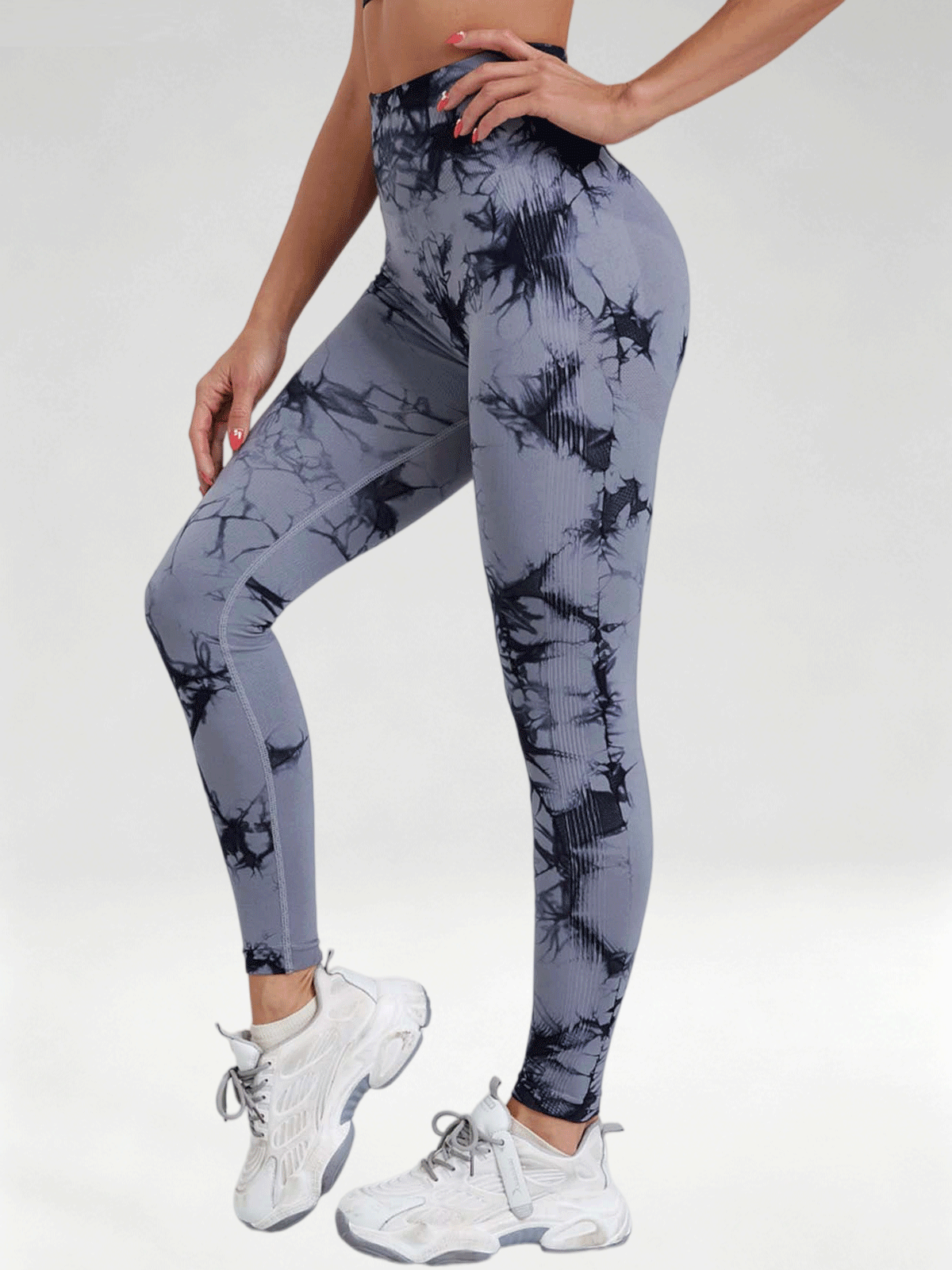 Flexvibe Tie Dye High Waist Leggings, Butt Lifting Quick Dry 9/8 Workout Pants for Women