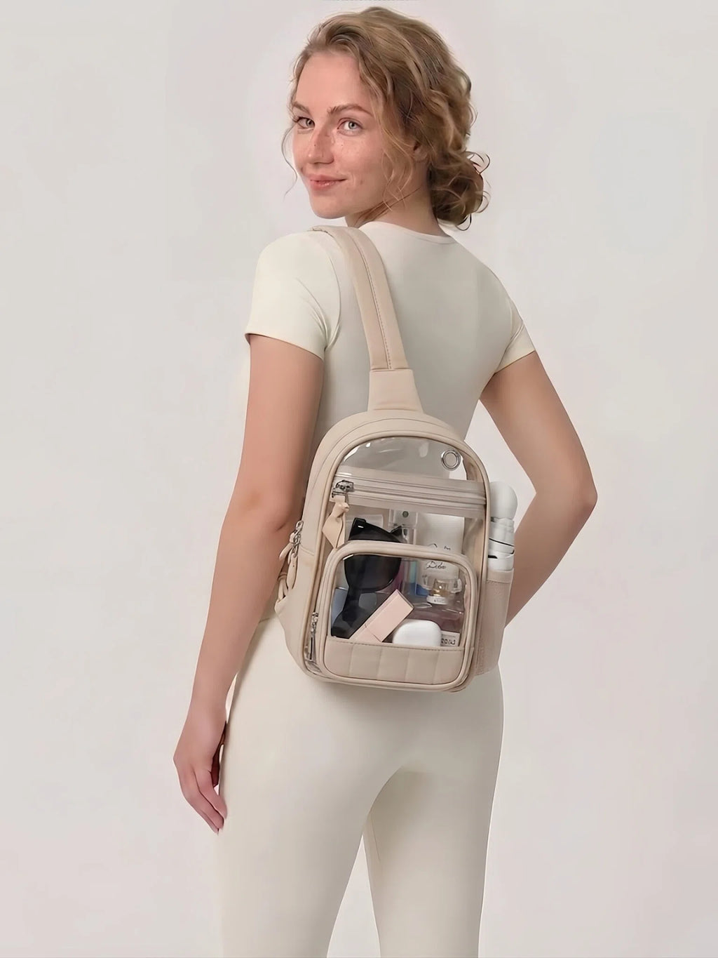Flexvibe Clear Water Bottle Sling Crossbody Bag | Stadium-Approved, 3 Colors