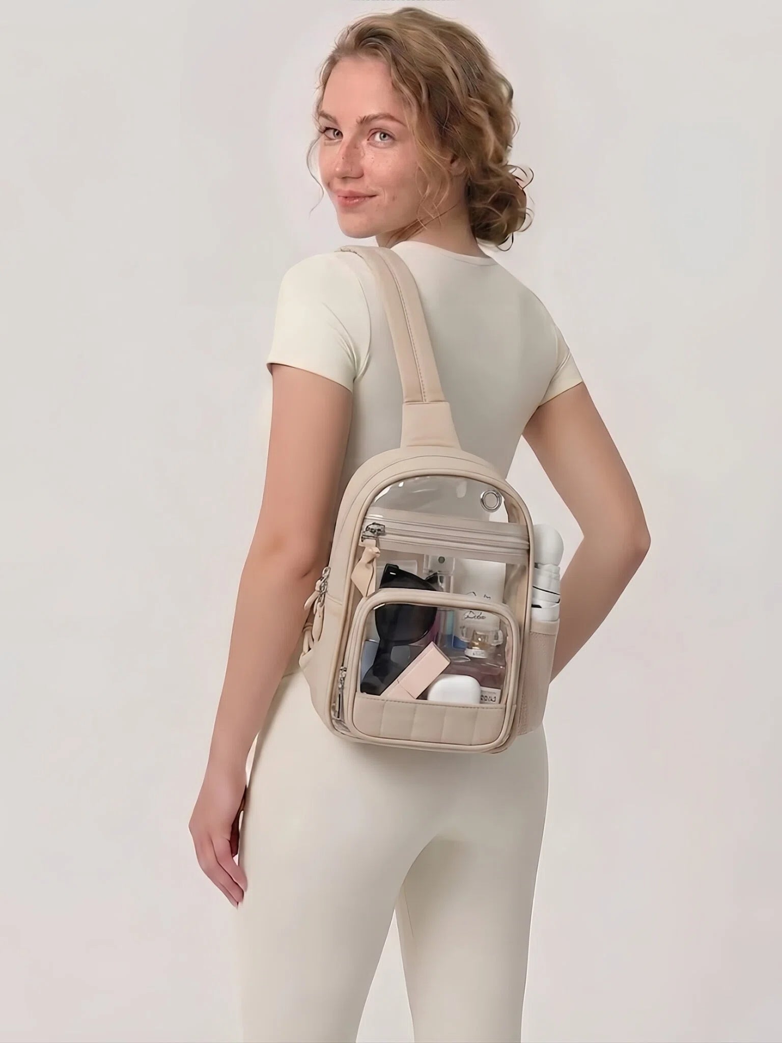 Flexvibe Clear Water Bottle Sling Crossbody Bag | Stadium-Approved, 3 Colors
