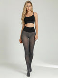 Fleece-lined sheer skinny pants