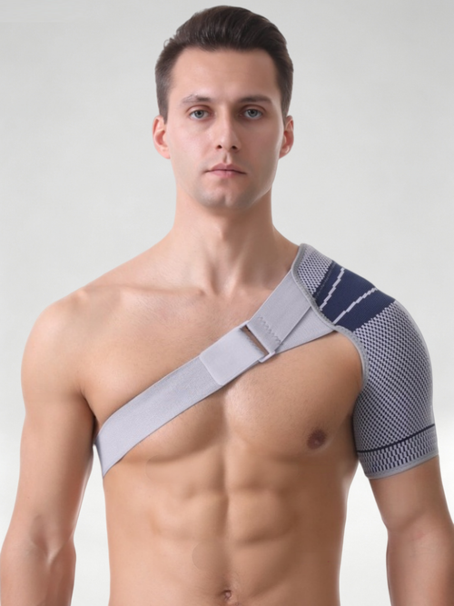 Flexvibe Adjustable Compression Breathable Shoulder Support for Men Women Basketball Fitness