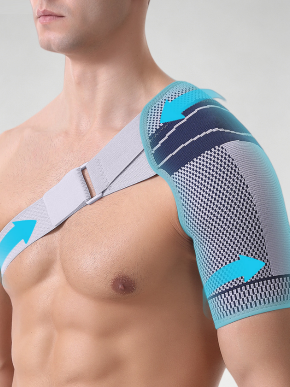 Flexvibe Adjustable Compression Breathable Shoulder Support for Men Women Basketball Fitness