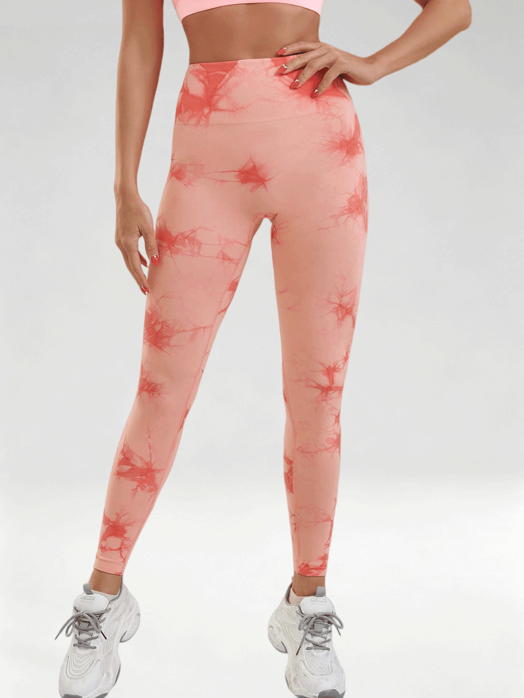Flexvibe Tie Dye High Waist Leggings, Butt Lifting Quick Dry 9/8 Workout Pants for Women