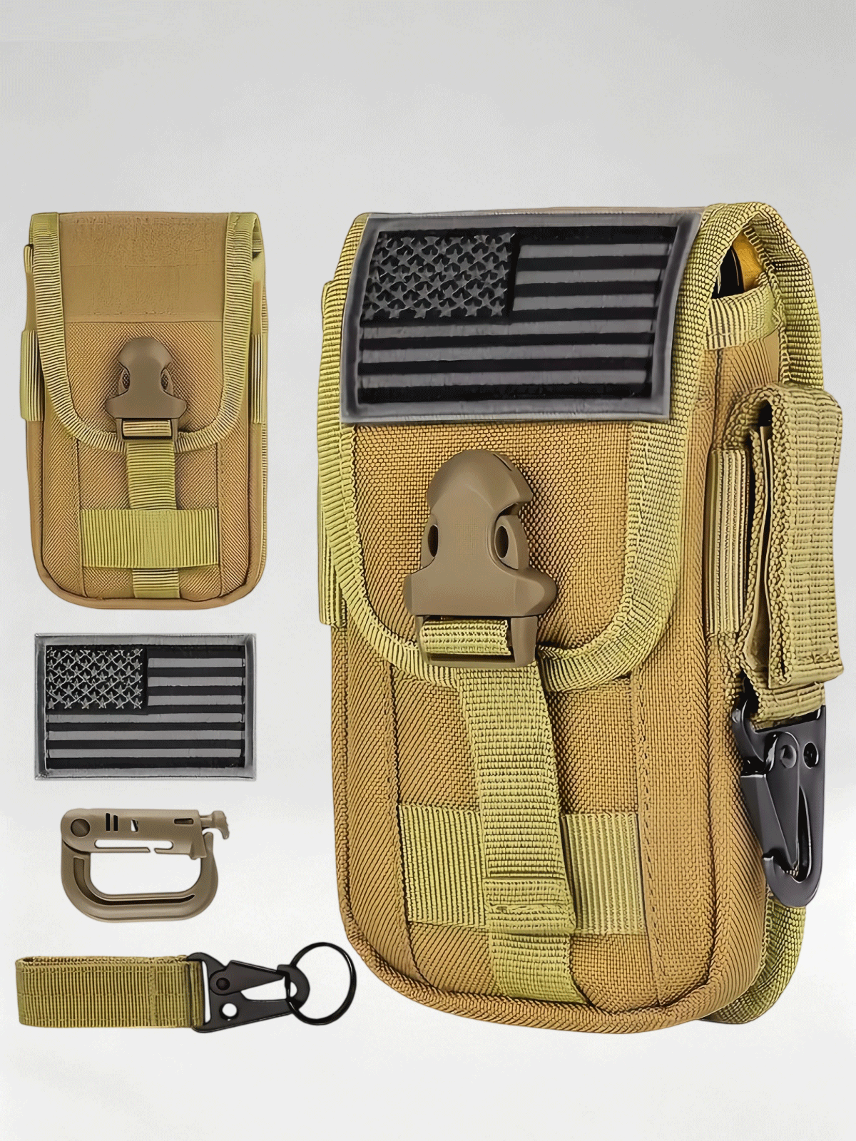 Flexvibe Camo Tactical Fanny Pack, Multi-purpose Large Capacity Phone Pouch for Outdoor Sports