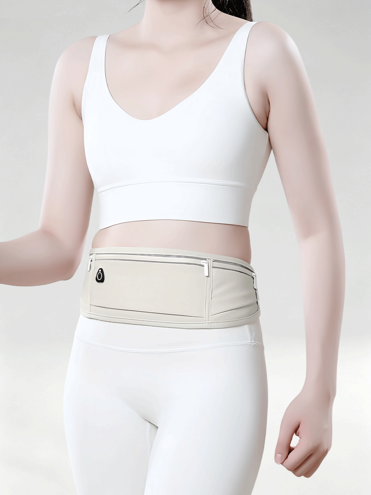 Flexvibe Running Phone Waist Bag, Waterproof Slim Invisible Belt Pouch for Men Women Marathon Outdoor Sports
