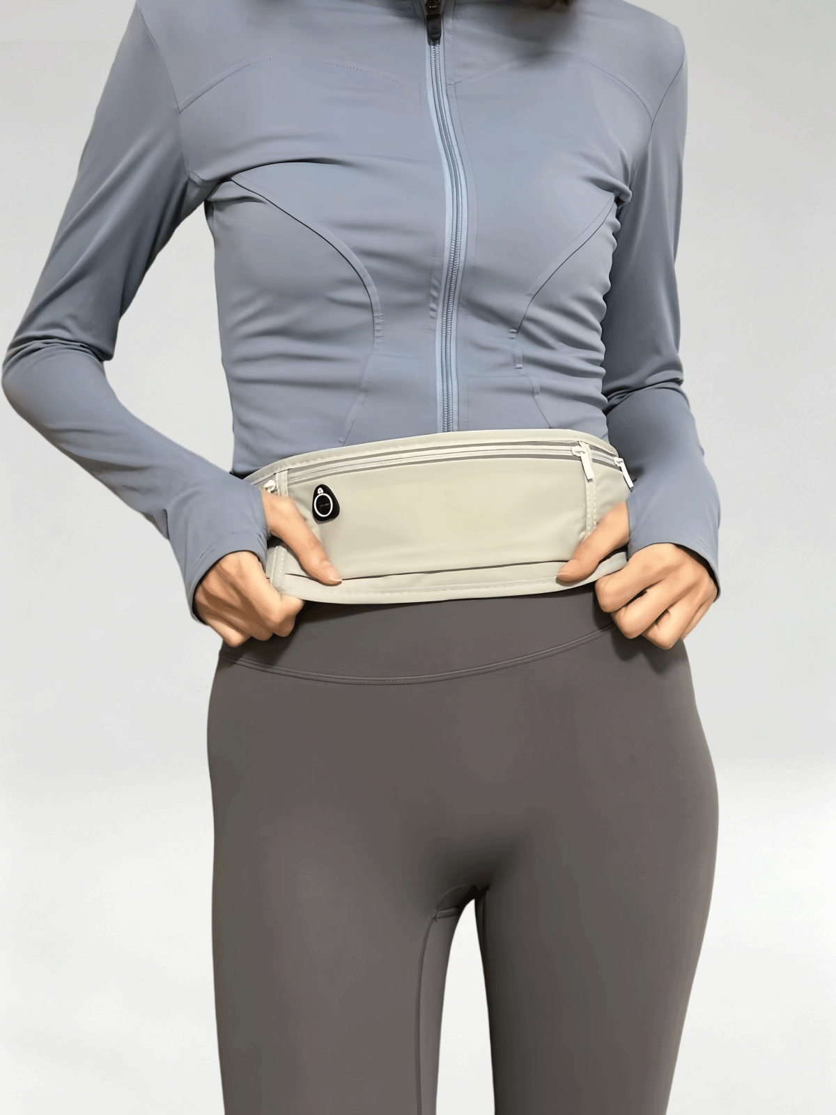 Flexvibe Running Phone Waist Bag, Waterproof Slim Invisible Belt Pouch for Men Women Marathon Outdoor Sports