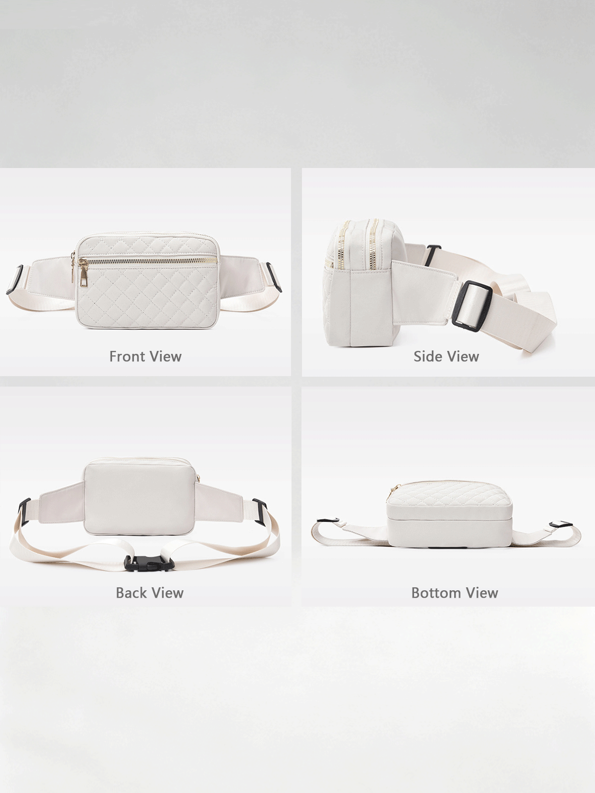 Flexvibe Solid Color Women Waist Bag, Lightweight Casual Chest Crossbody Bag for Outdoor Travel