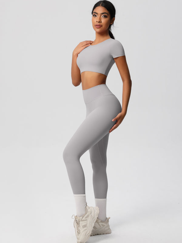 Flexvibe High-Waisted Stretchy Yoga Set - Double-Sided Brushed Versatile Athletic Wear