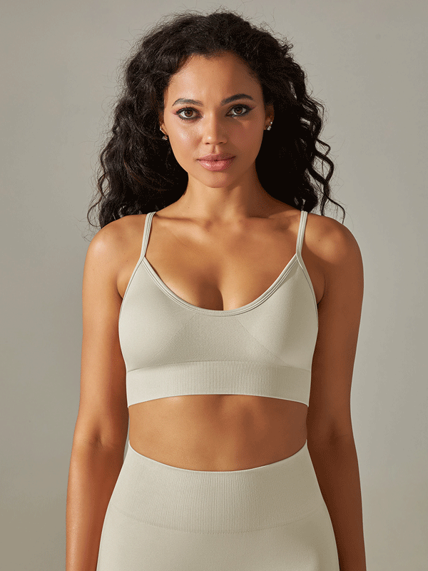 Flexvibe Seamless Sports Bra Wireless Back Beautifying High Elastic Breathable