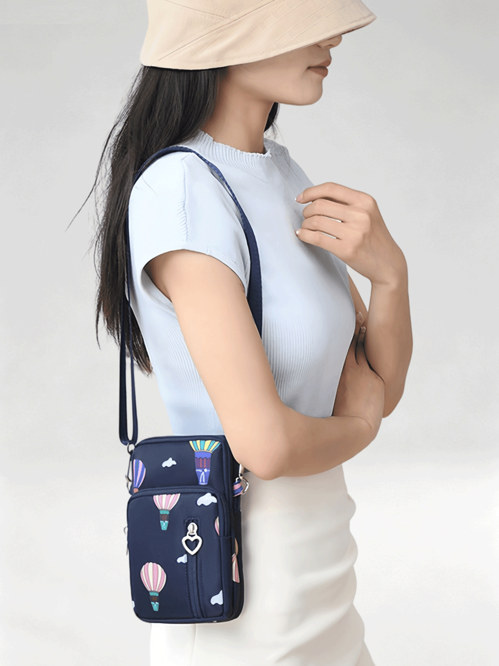 Flexvibe Mini Cell Phone Crossbody Bag for Women, Versatile Vertical Neck Pouch Coin Purse