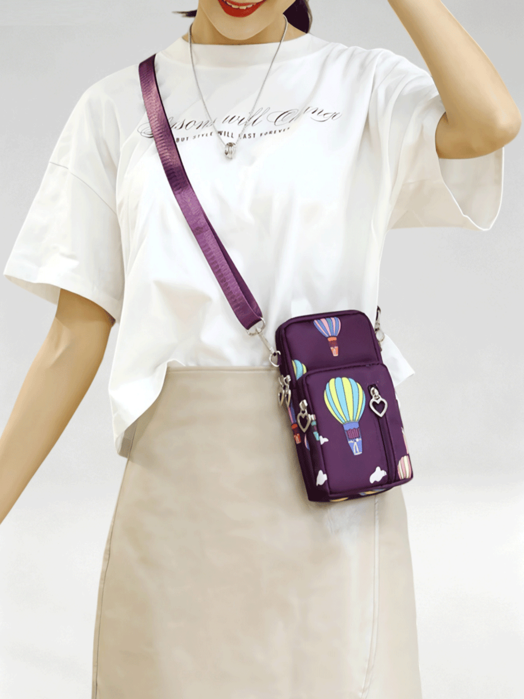 Flexvibe Mini Cell Phone Crossbody Bag for Women, Versatile Vertical Neck Pouch Coin Purse