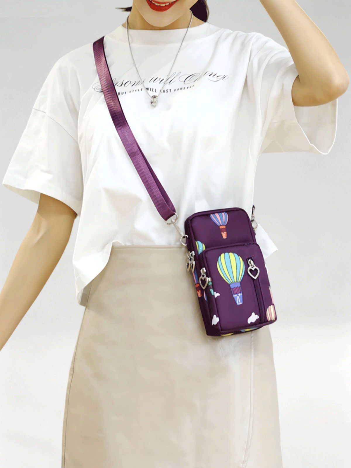 Flexvibe Mini Cell Phone Crossbody Bag for Women, Versatile Vertical Neck Pouch Coin Purse