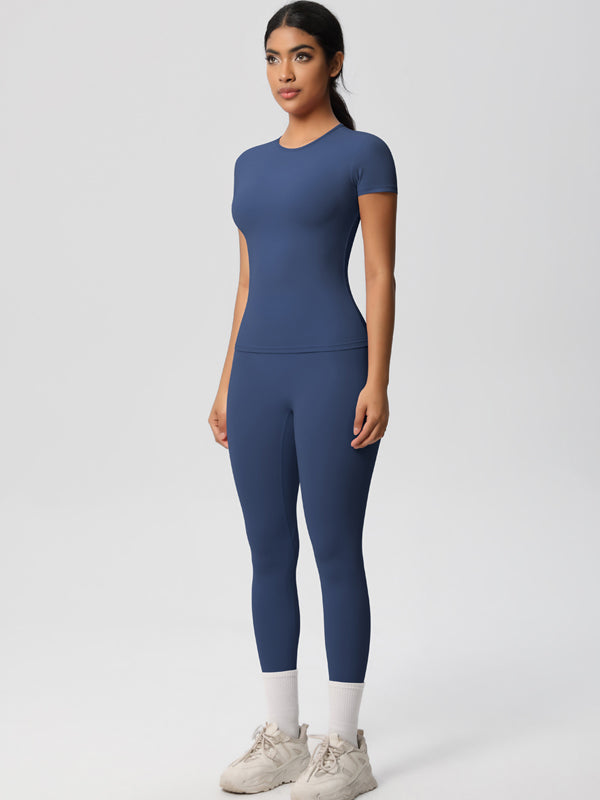 Flexvibe High-Waisted Stretchy Yoga Set - Double-Sided Brushed Versatile Athletic Wear