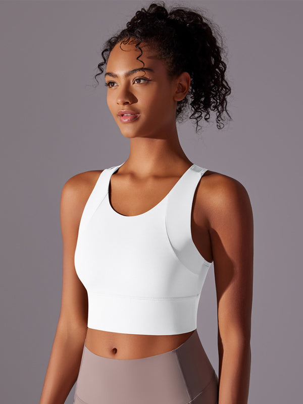 Flexvibe Integrated Sports Bra Fixed Cup High Support Shockproof Wide Strap