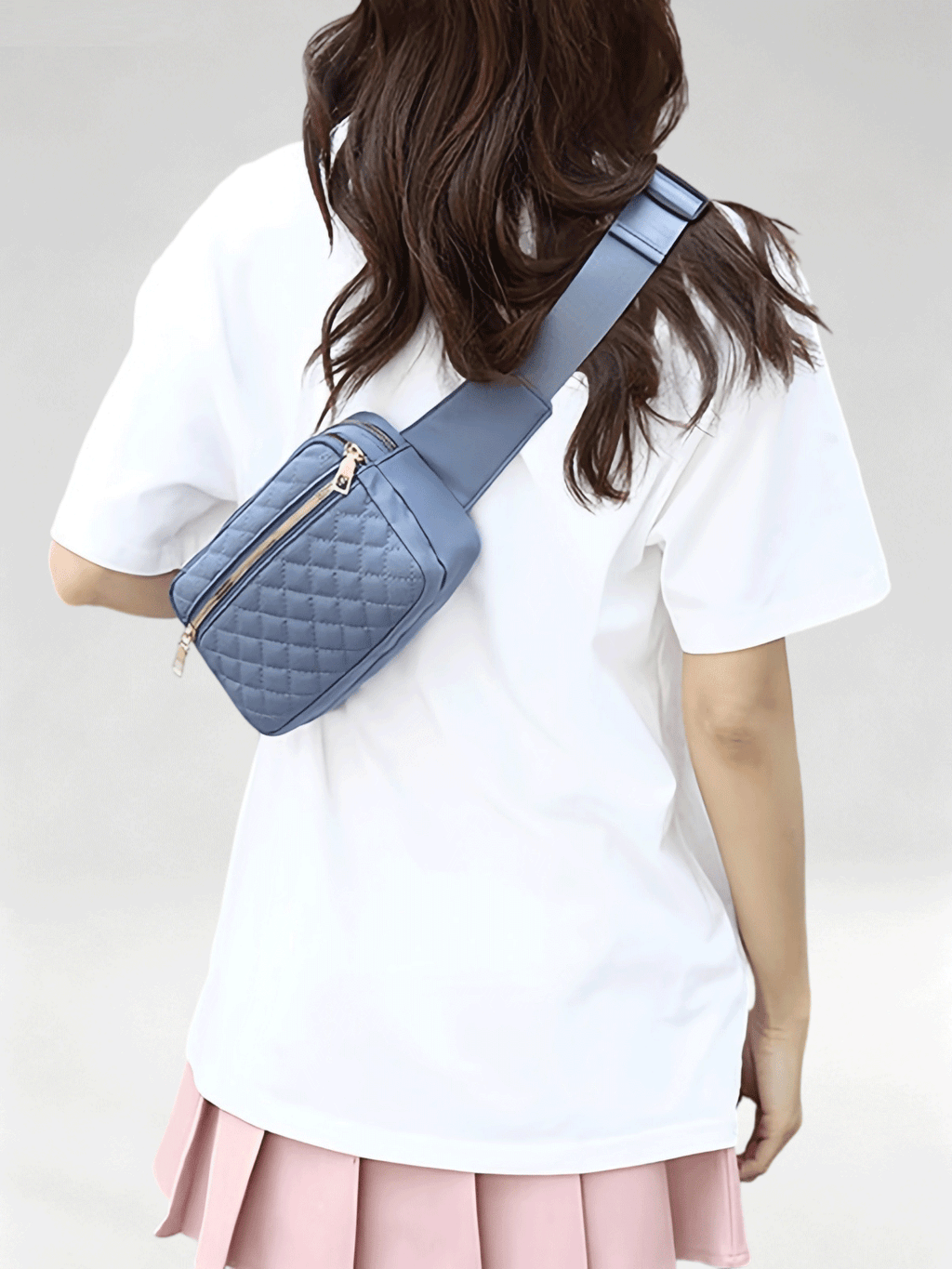Flexvibe Solid Color Women Waist Bag, Lightweight Casual Chest Crossbody Bag for Outdoor Travel