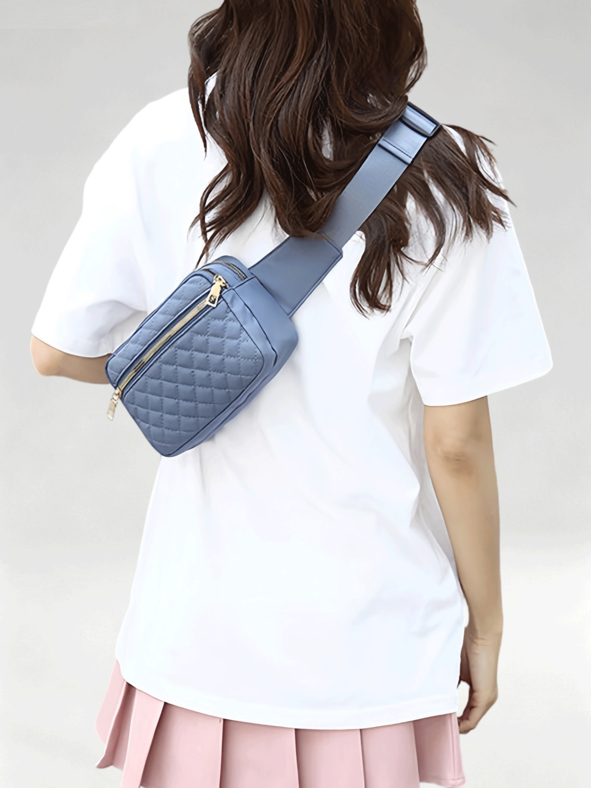 Flexvibe Solid Color Women Waist Bag, Lightweight Casual Chest Crossbody Bag for Outdoor Travel