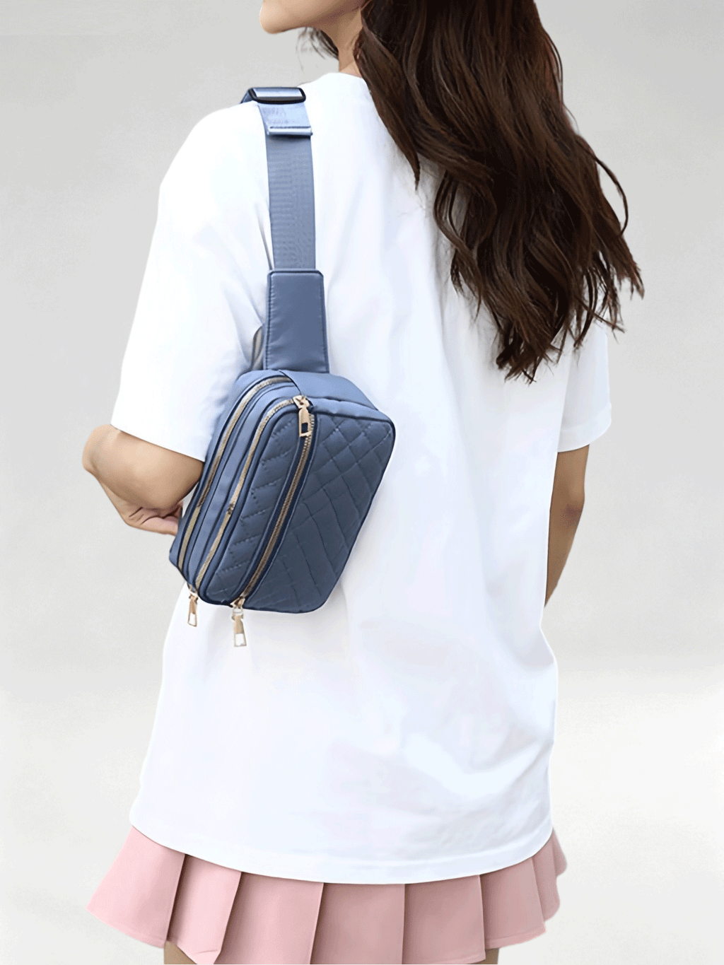 Flexvibe Solid Color Women Waist Bag, Lightweight Casual Chest Crossbody Bag for Outdoor Travel