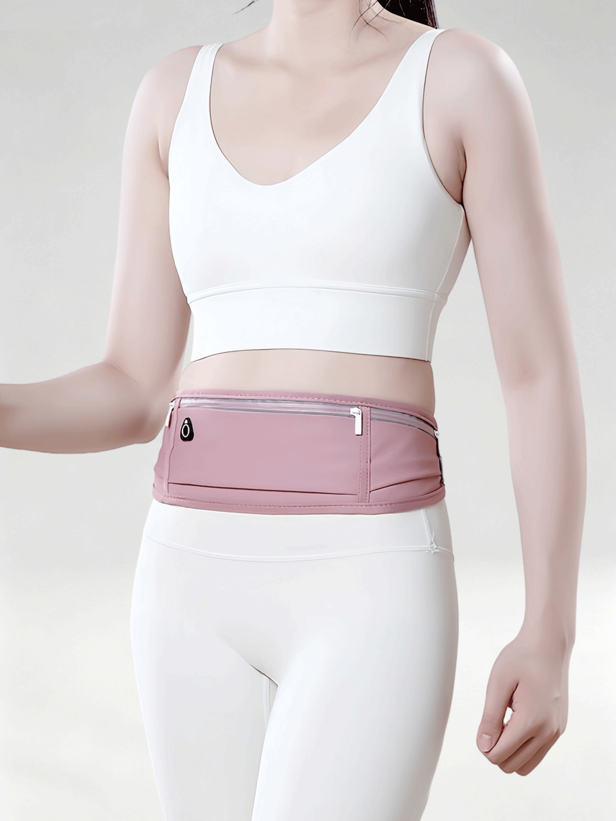 Flexvibe Running Phone Waist Bag, Waterproof Slim Invisible Belt Pouch for Men Women Marathon Outdoor Sports