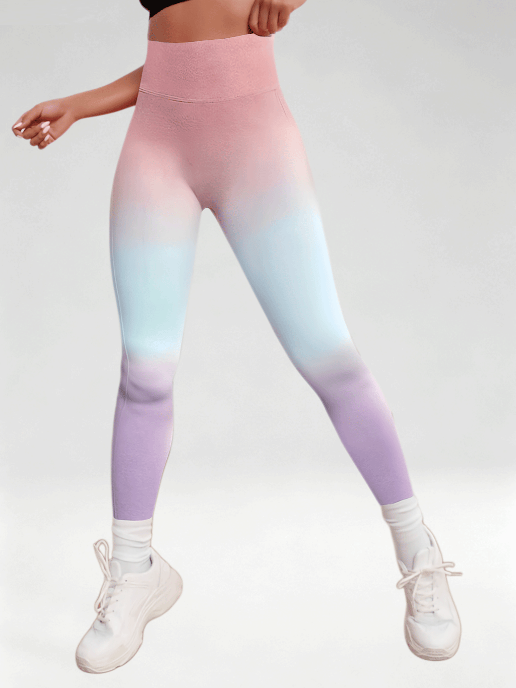 Flexvibe Gradient High Waist Naked Feel Yoga Leggings, No Camel Toe Tummy Control Butt Lifting Quick Dry Pants