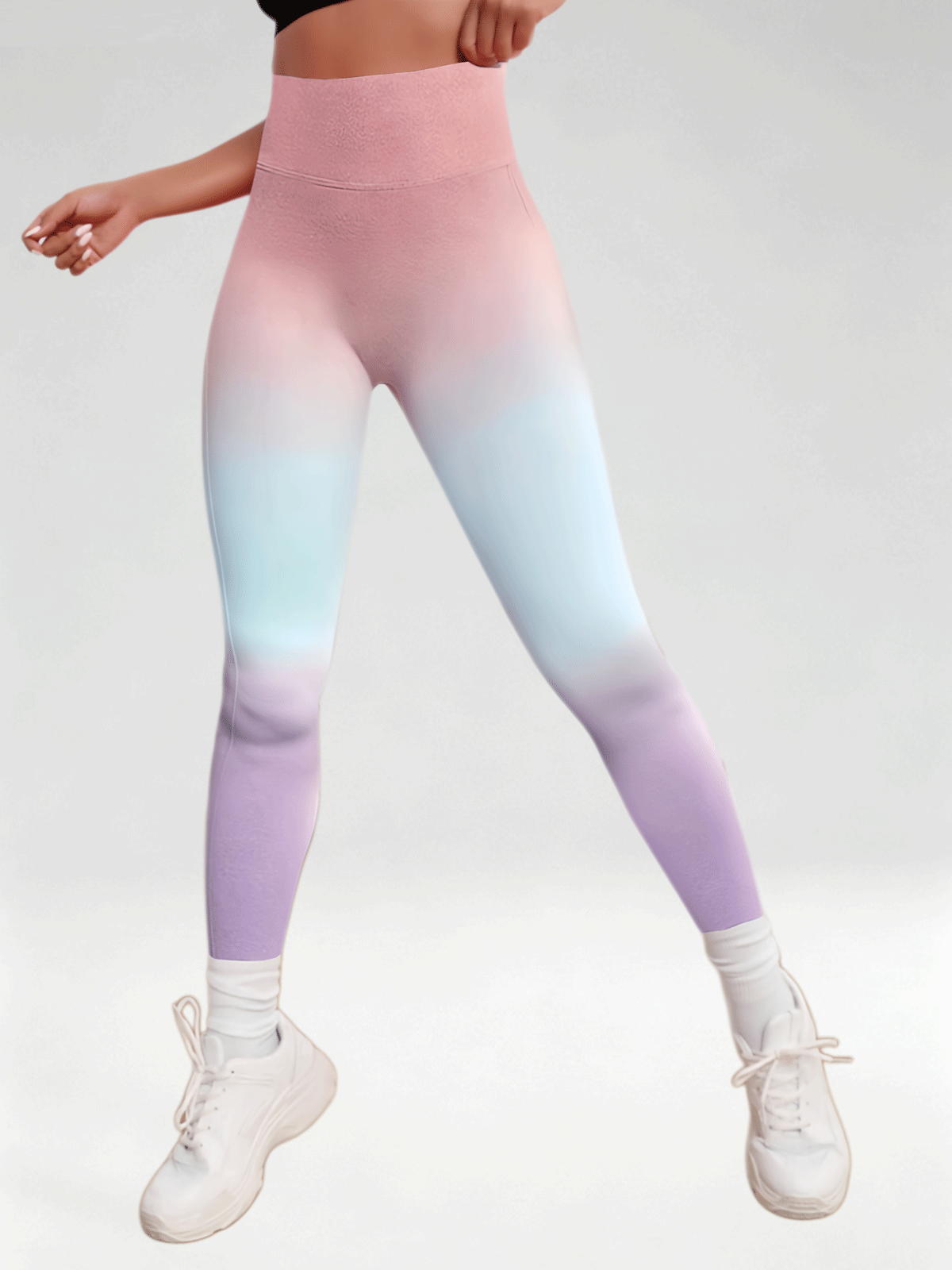 Flexvibe Gradient High Waist Naked Feel Yoga Leggings, No Camel Toe Tummy Control Butt Lifting Quick Dry Pants