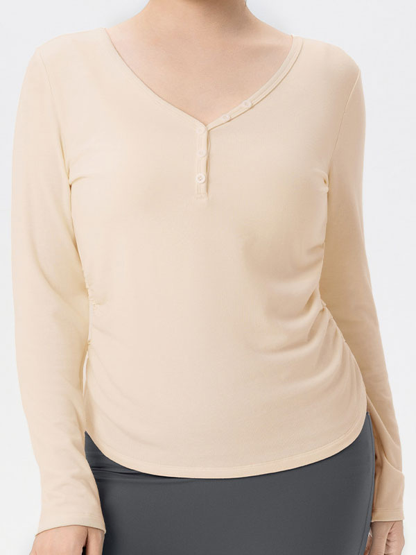 Flexvibe Plus-Size Long-Sleeve Yoga Cardigan - V-Neck High Elastic Daily Pilates