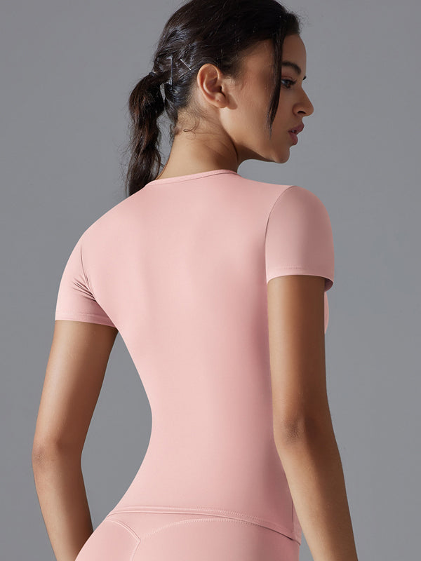 Flexvibe Breathable Soft Sports Top - Double-Sided Brushed High Elastic Slim Fit