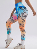 Flexvibe Black Printed Seamless Yoga Leggings | High-Waist Workout Pants