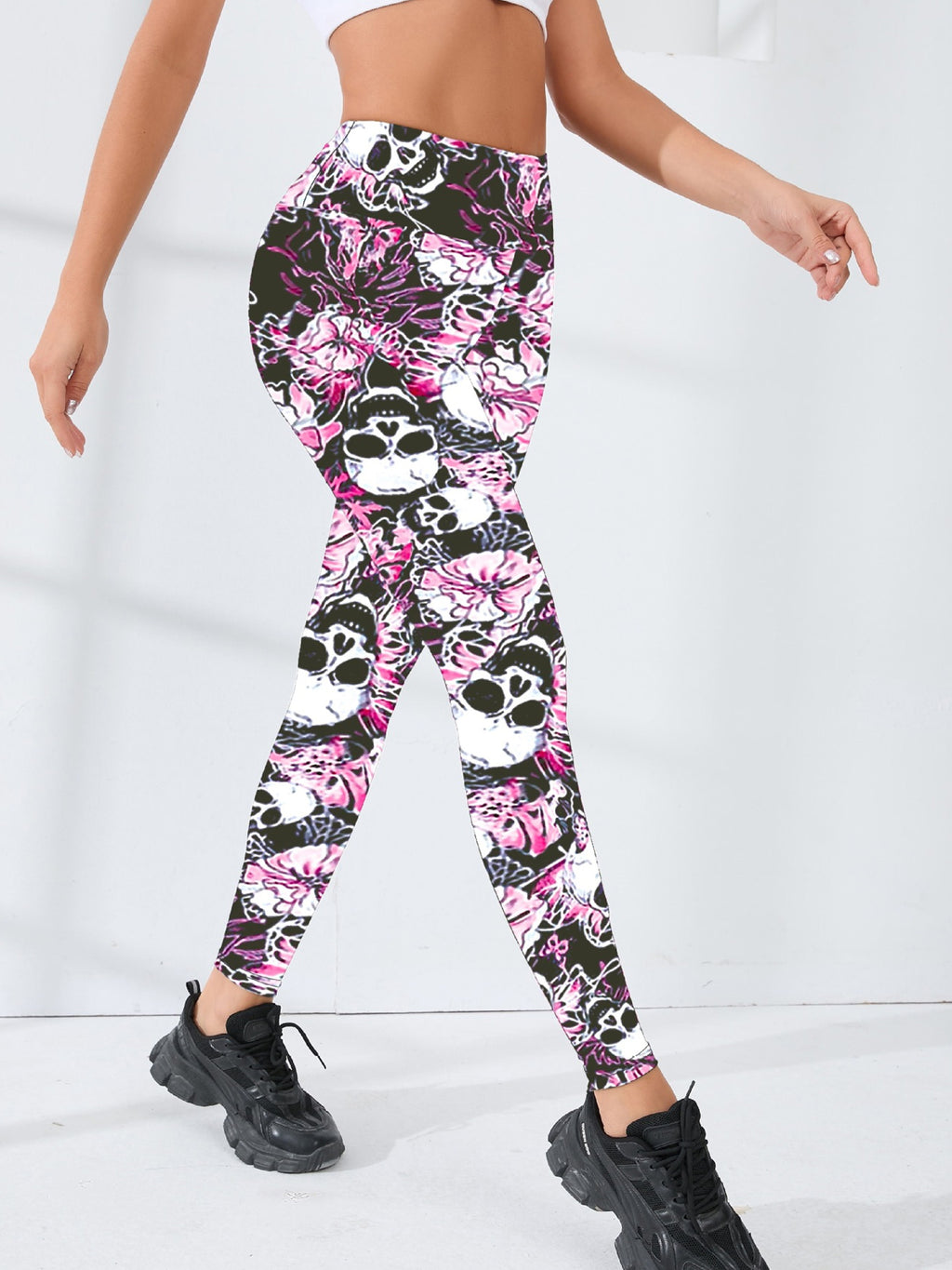 Flexvibe Women Printed Yoga Pants Slim Fit Soft Stretch Active Casual Outdoor Base Layer Leggings