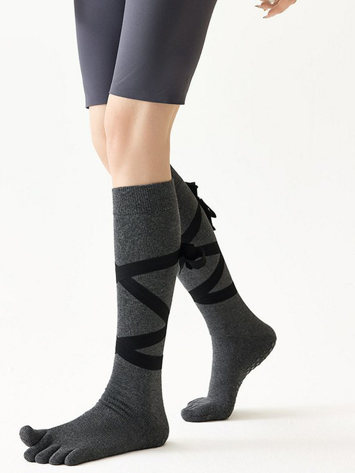 Strappy Tall Five-Toe Yoga Socks for Women - Flexvibe product image 7