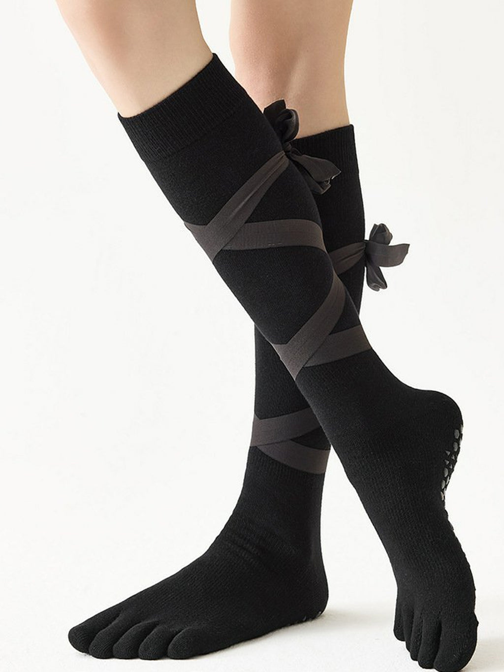 Strappy Tall Five-Toe Yoga Socks for Women - Flexvibe product image 3