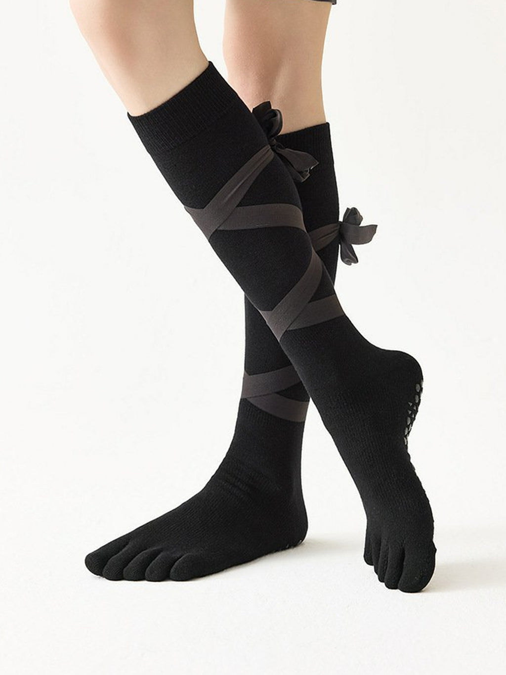 Strappy Tall Five-Toe Yoga Socks for Women - Flexvibe product image 5