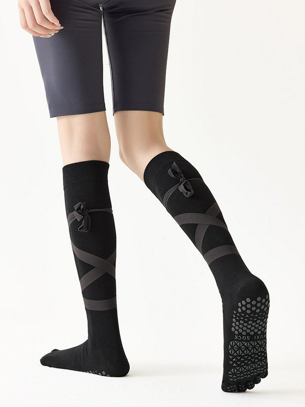 Strappy Tall Five-Toe Yoga Socks for Women - Flexvibe product image 6