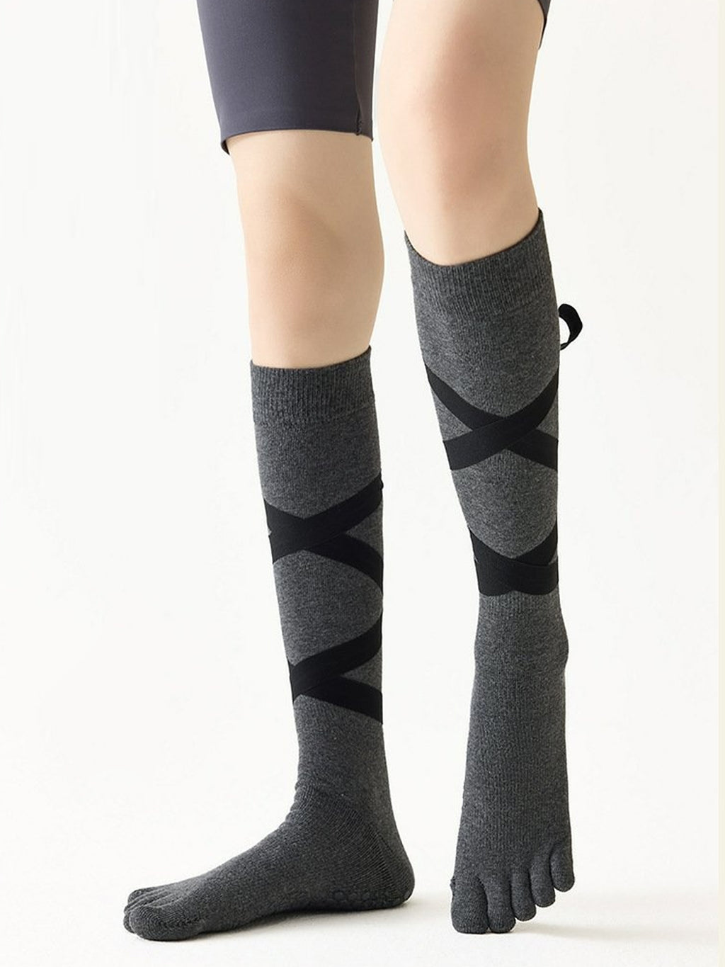 Strappy Tall Five-Toe Yoga Socks for Women - Flexvibe product image 13