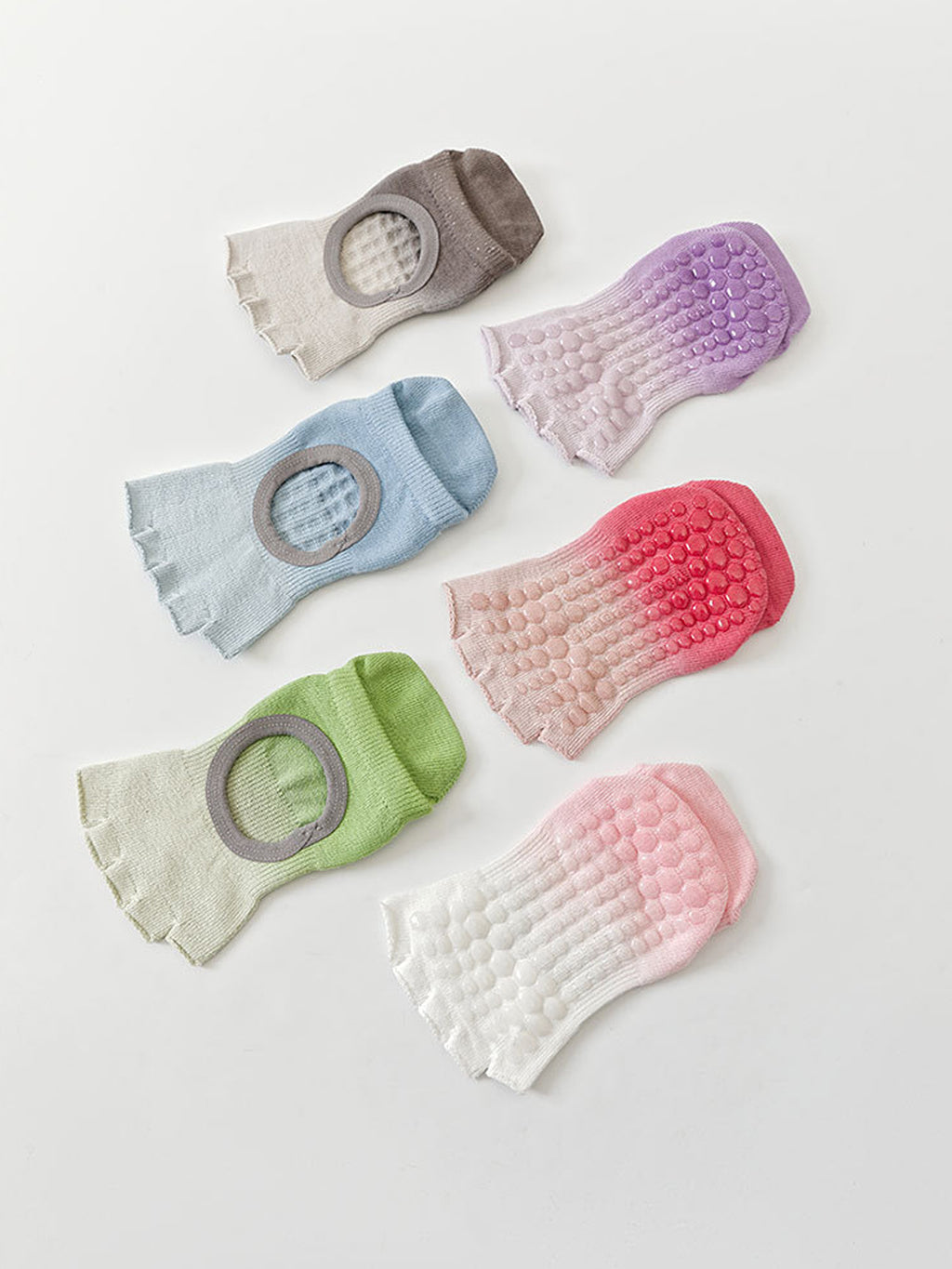Gradient Open-Instep Five-Toe Yoga Socks - Flexvibe product image 12