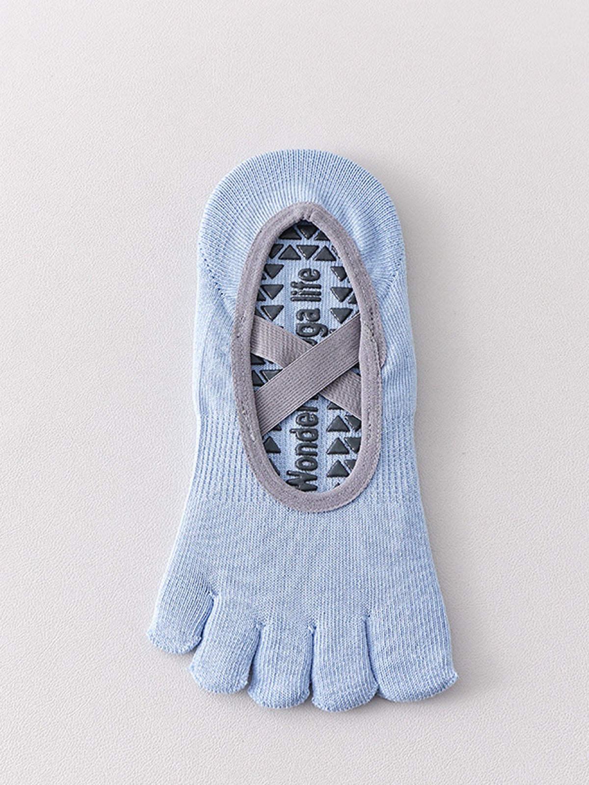 Cross-Strap Five-Toe Pilates Socks for Women - Flexvibe product image 1