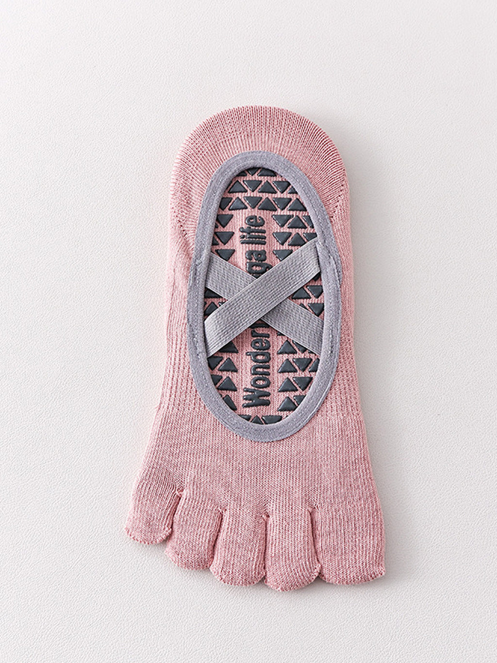 Cross-Strap Five-Toe Pilates Socks for Women - Flexvibe product image 5
