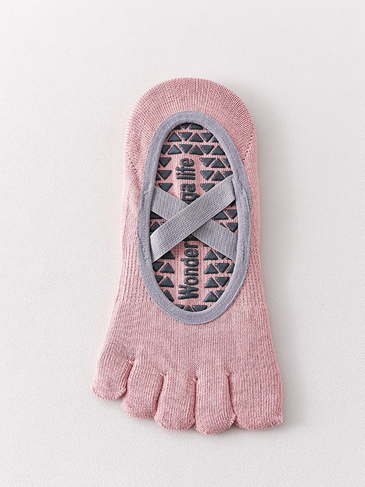 Cross-Strap Five-Toe Pilates Socks for Women - Flexvibe product image 5