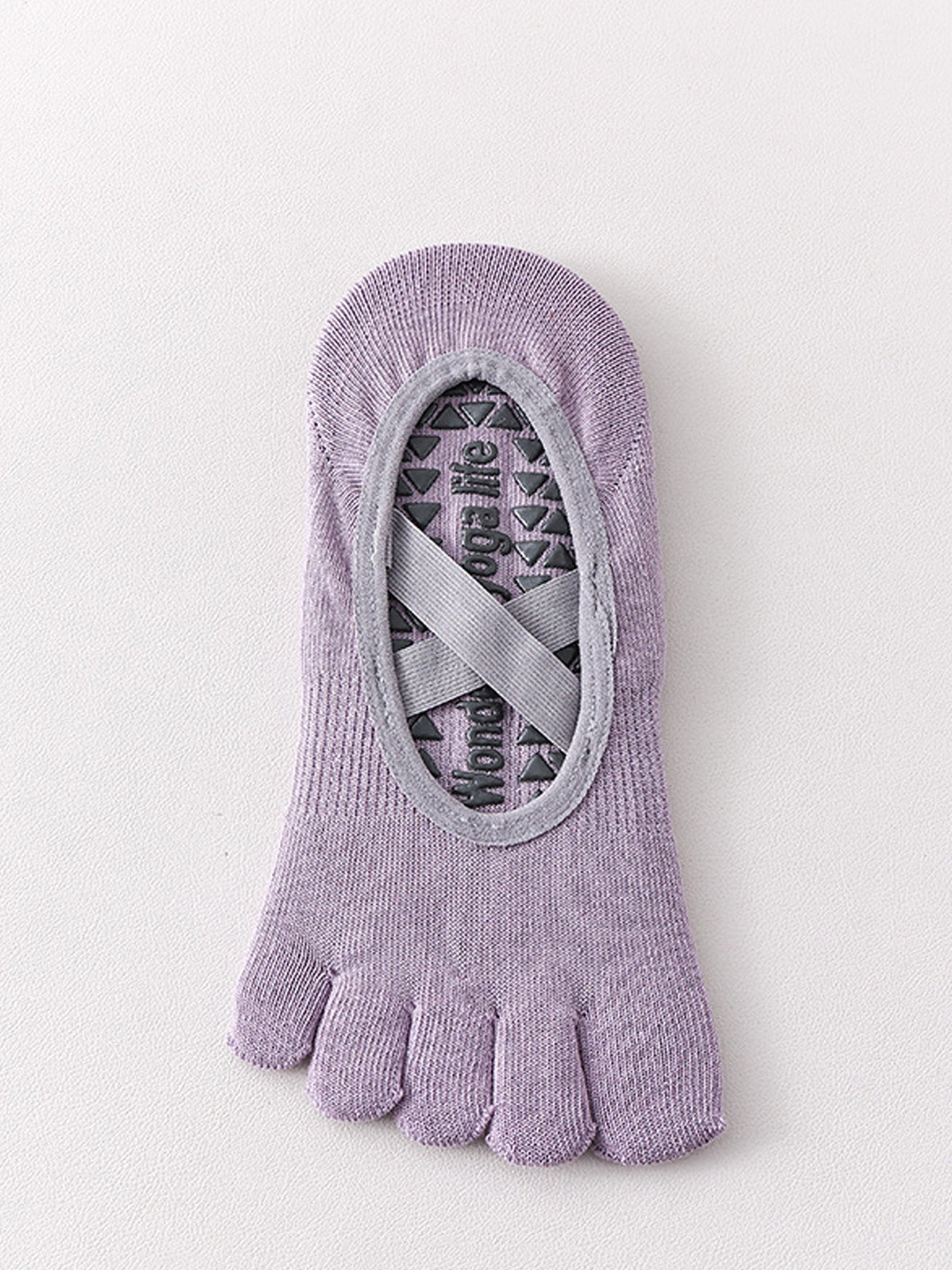Cross-Strap Five-Toe Pilates Socks for Women - Flexvibe product image 12
