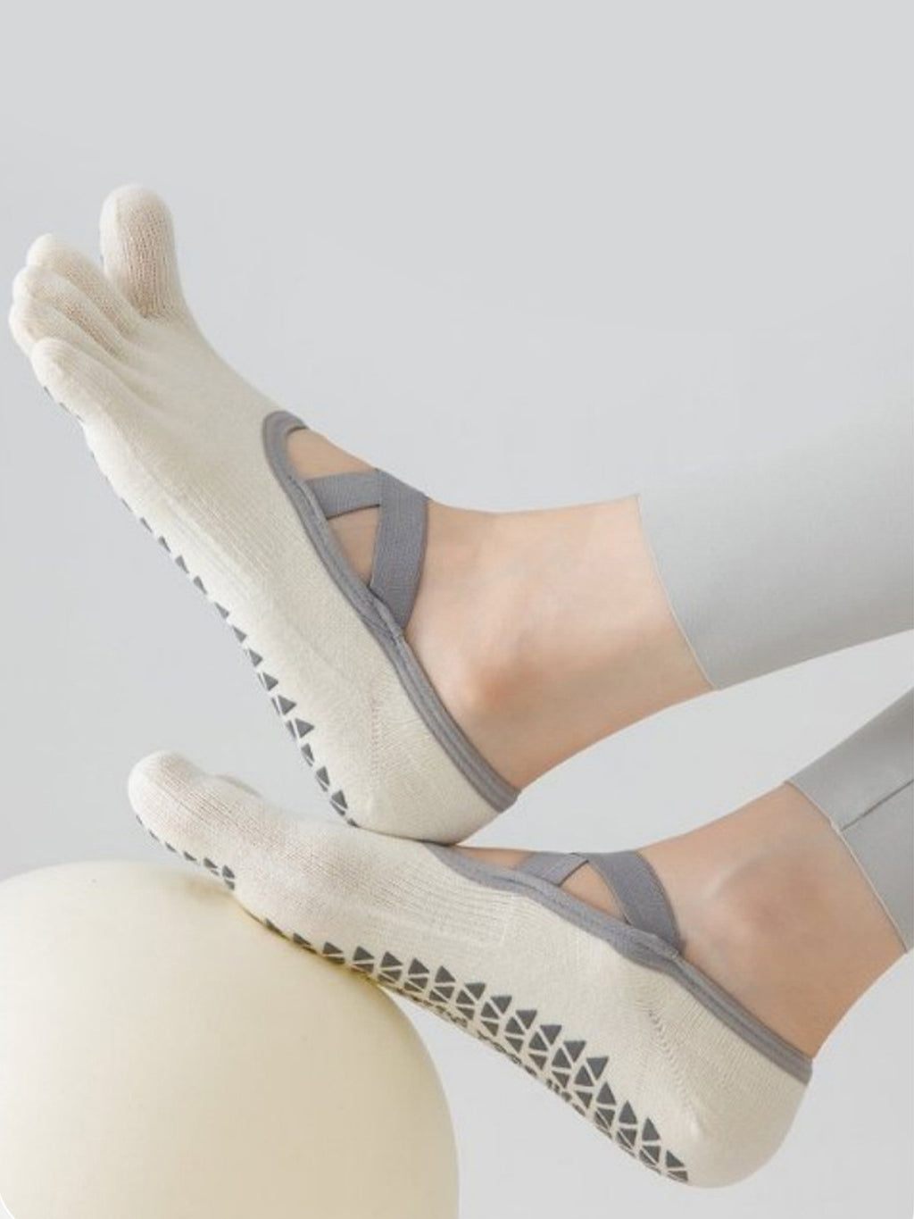 Cross-Strap Five-Toe Pilates Socks for Women - Flexvibe product image 18