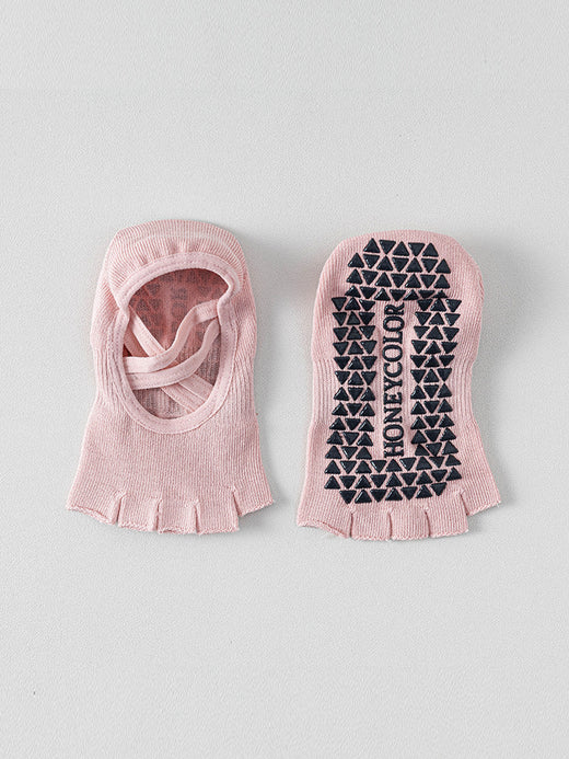 Cross-Strap Five-Toe Yoga Grip Socks