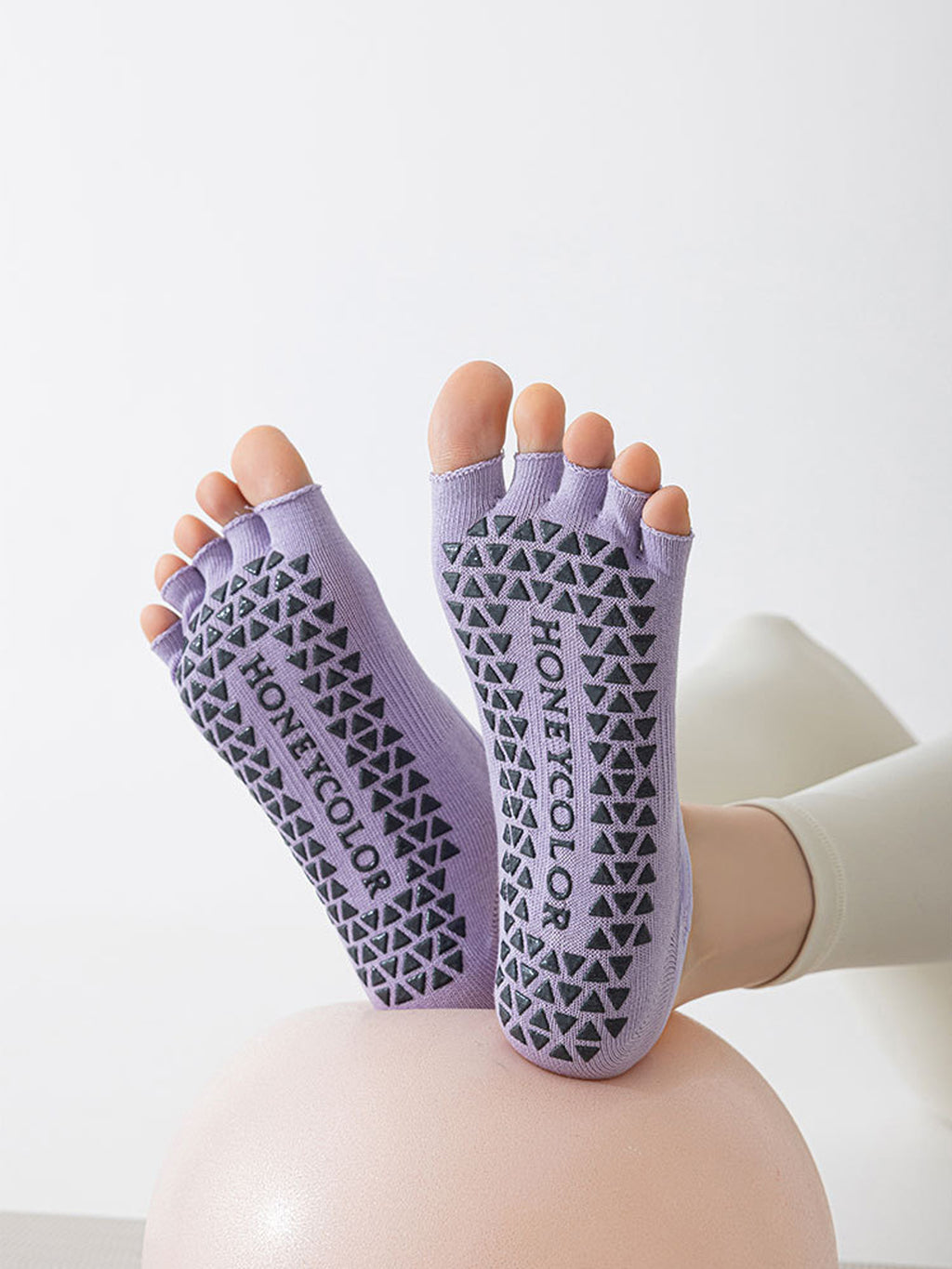 Cross-Strap Five-Toe Yoga Grip Socks - Flexvibe product image 11