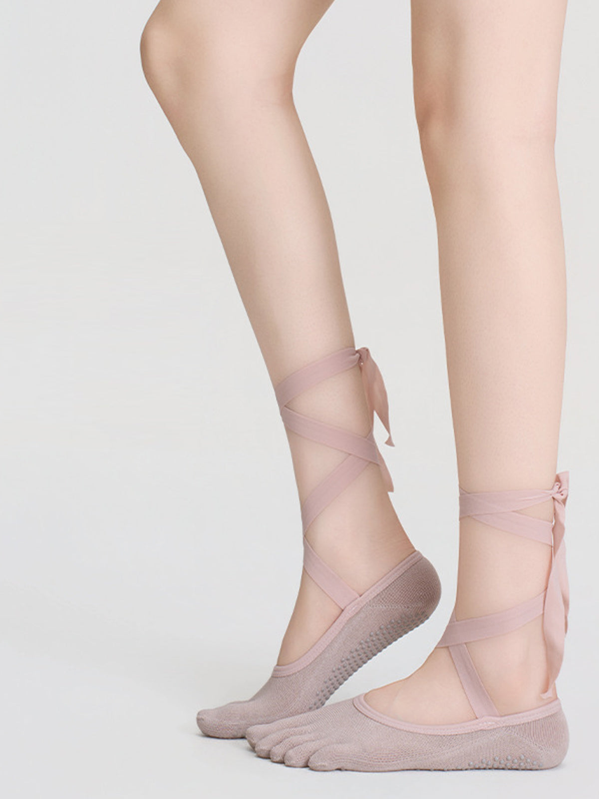 Strappy Five-Toe Pilates Grip Socks for Women - Flexvibe product image 12