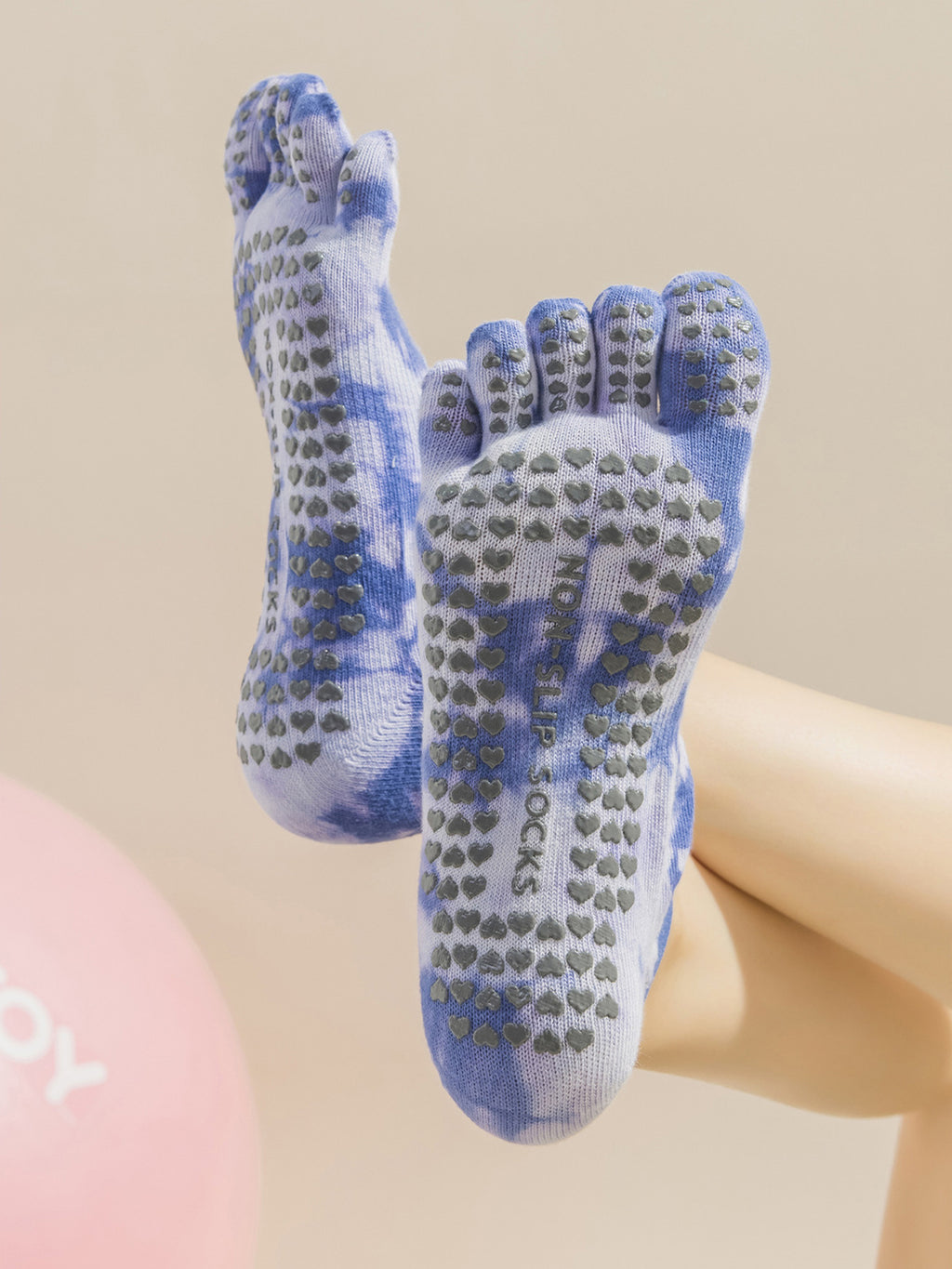 Tie-Dye Five-Toe Pilates Grip Socks - Flexvibe product image 11