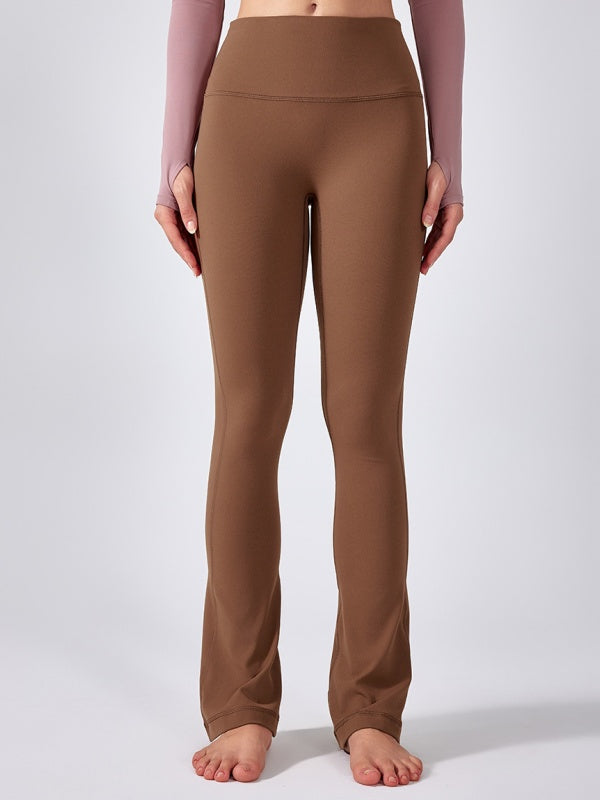 Flexvibe high waisted yoga leggings in Core Color, flared main product image for yoga, gym, commute, and daily