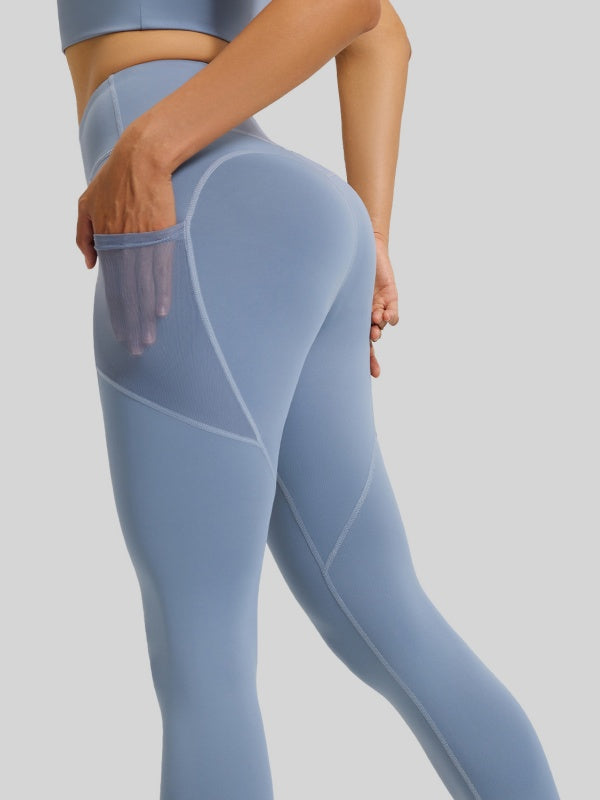 Flexvibe high waisted yoga leggings in Core Color, side pockets main product image