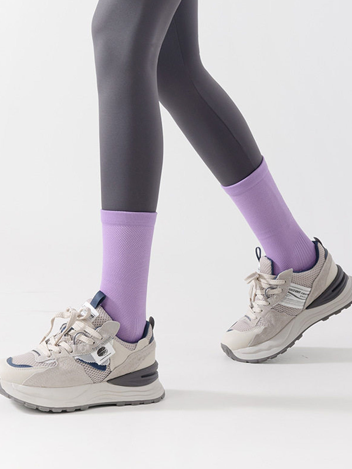 Flexvibe Unisex Long Cycling Socks Reflective Non-Slip Quick Dry for Road Bike Running