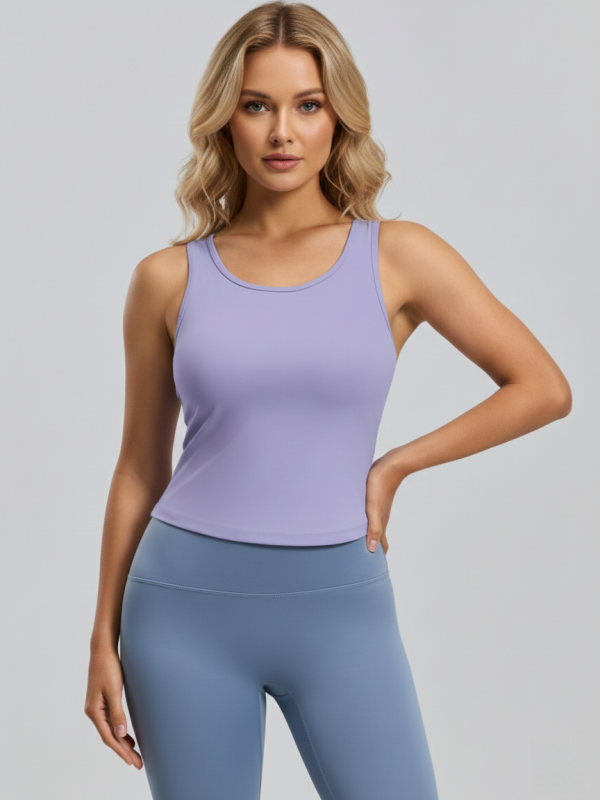 Flexvibe seamless sports bra in Core Color, soft support main product image for yoga, gym, commute, and daily activewear